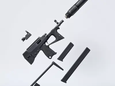 Pp2000 Silenced SMG for G8F and G9 3D model