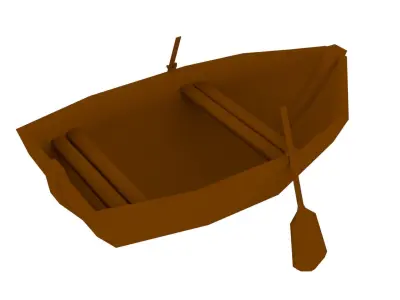 Low poly Boat 3d model Low-poly 3D model