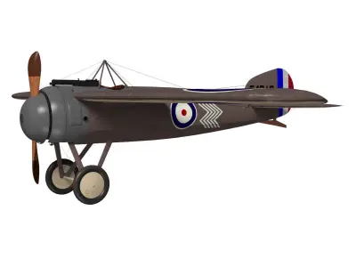 bristol m 1 british biplane 3D model