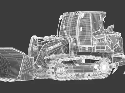 Liebherr LR 636 Litronic Crawler Loader 3D model