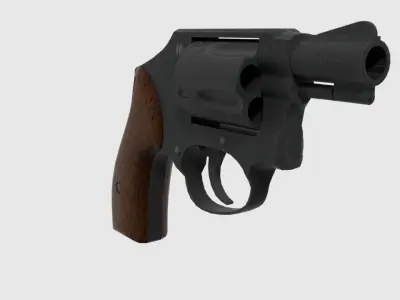 revoler 40 Low-poly 3D model