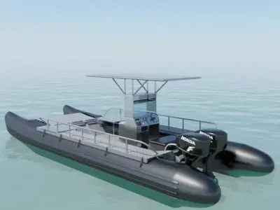 Military Boat 3D model