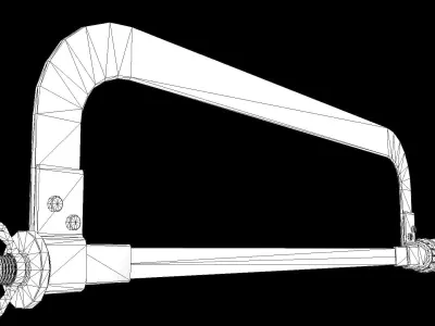 Old Metal Saw PBR Low-poly 3D model