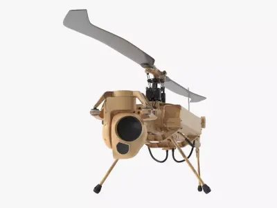Desert Military Surveillance Drone 3D model