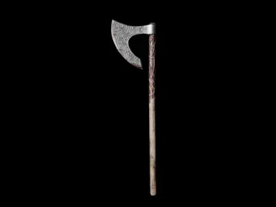 Viking Axe Pack-3 Low-poly 3D model