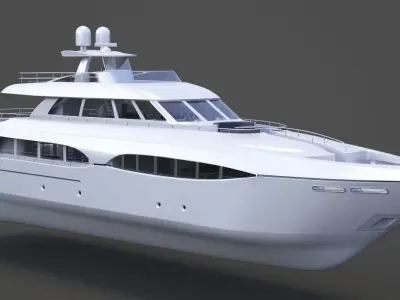 Photorealistic Yacht 03 3D model
