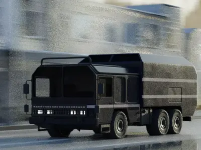 Dark Military-type Convoy Vehicle 3D model
