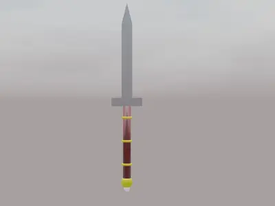 Sword Low-poly 3D model 40