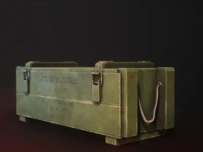 PBR Army Box - 4K Low-poly 3D model