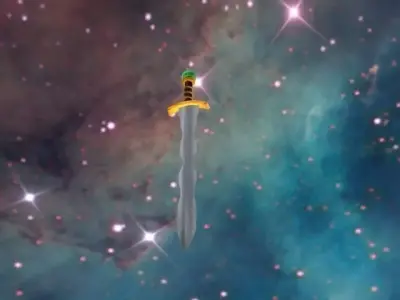 Medieval sword Low-poly 3D model buy