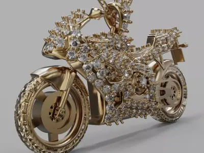 motorcycle jewelry 3D print model