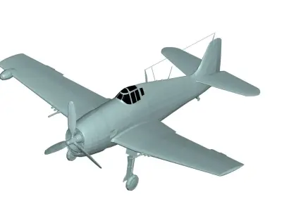 Grumman F6F Hellcat 3D model purchase