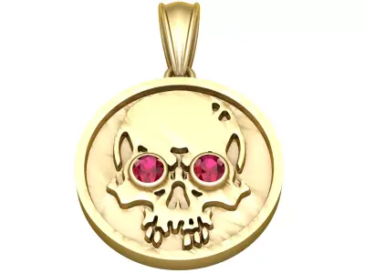 Antique Victorian Skull  Pendent 3D print model