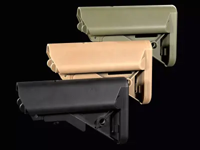 AR-15 AR-10 stock B5 Systems LMT Sopmod  Low-poly 3D model