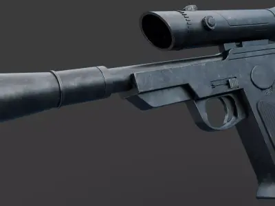 Blas-Tech L23 Blaster Pistol Low-poly 3D model