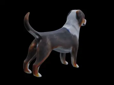 Low-poly dog Low-poly 3D model