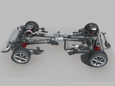 Suspension car 3D model purchase