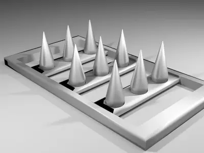 Military Barricade - Ground Spikes 3D model