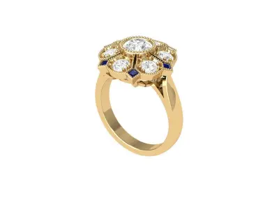 Wedding Ring 3D print model 99