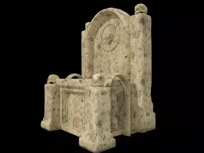 Throne Low-poly 3D model