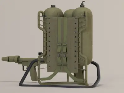 M2 Flamethrower Low-poly 3D model purchase