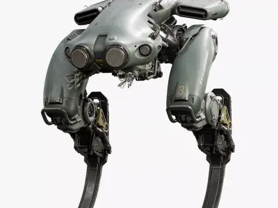Sci-Fi Stalker Mech 3D model