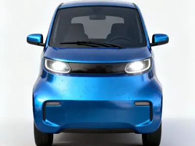 Realistic EV Blue Car 3D Model 3D Model Low-poly 3D model