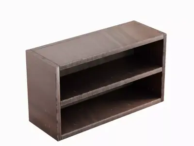 Simple Wooden Bookshelf 03 Low-poly 3D model