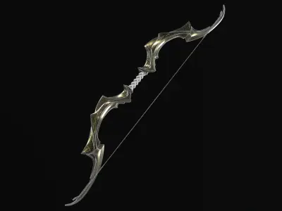 Fantasy Bow Low-poly 3D model