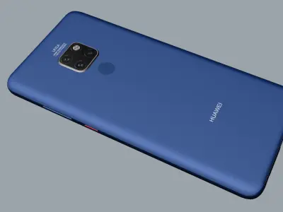 huawei mate 20 Midnight Blue Low-poly 3D model