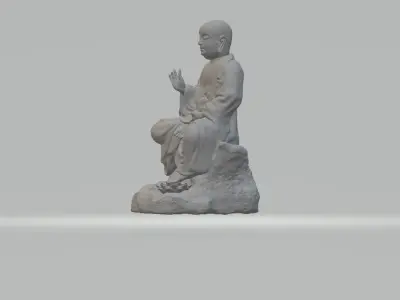 Ksitigarbha Bodhisattva Buddha Statue 3D print model 8