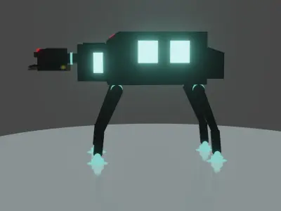 Robort Dog 3D Model Free low-poly 3D model