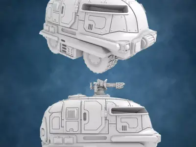 VEHICLE II with flamer 3D print model 3D print model