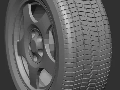 Tire car 3D print model