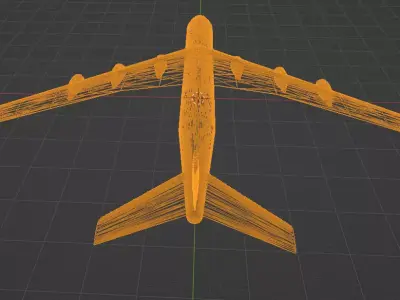 Fictional Super Heavy Cargo Aircraft Phantom Style Tail 3D model