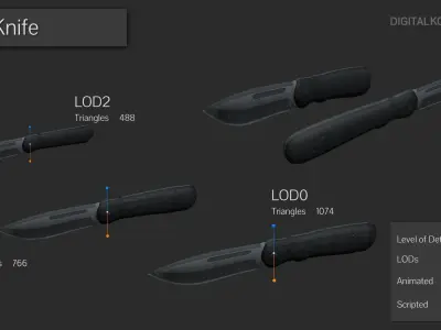 Outdoor Jack-Knife Low-poly 3D model