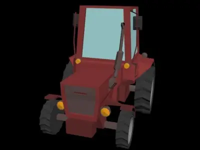 Tractor Low Poly Low-poly 3D model