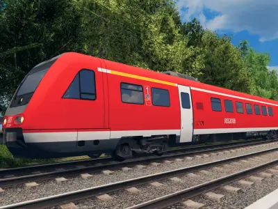 German Train - Deutsche Bahn BR 612 DBRegio Low-poly 3D model