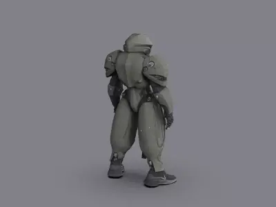 Night City Character Police 3D model