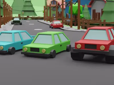 Low Poly Car Pack Free low-poly 3D model purchase