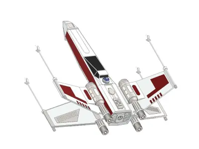 Starwars X-WING scale 1 in 87  3D print model