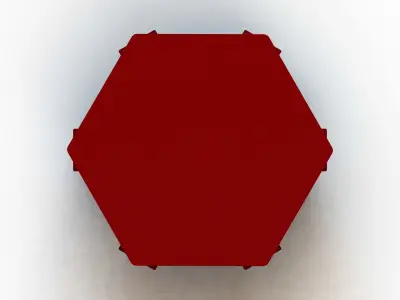 Hex Platform Trolley Base Only 3D model