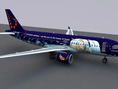 Airbus A320 Brussels Airlines 3D model