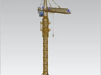 TOWER CRANE -ASSEMBLY- Free 3D model