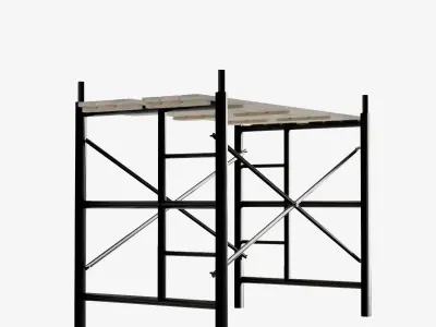 Scaffolding Construction Low-poly 3D model