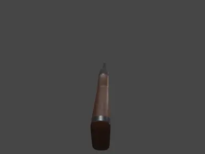 Shotgun Low-poly 3D model 7