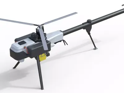Vapor 55 MX electric helicopter Low-poly 3D model