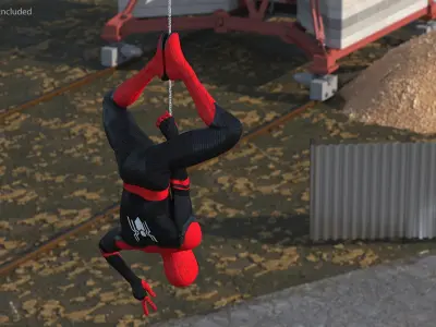  Spider Man Hanging Pose 