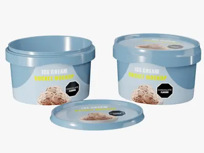 Ice Cream Bucket 3D model
