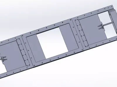 900 x 550 mm SLIM SLIDING VALVE 3D model